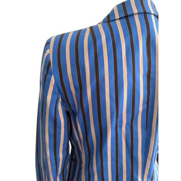 AKRIS PUNTO Blue Pinstriped Blazer Jacket Size US 8 - Picture 7 of 13